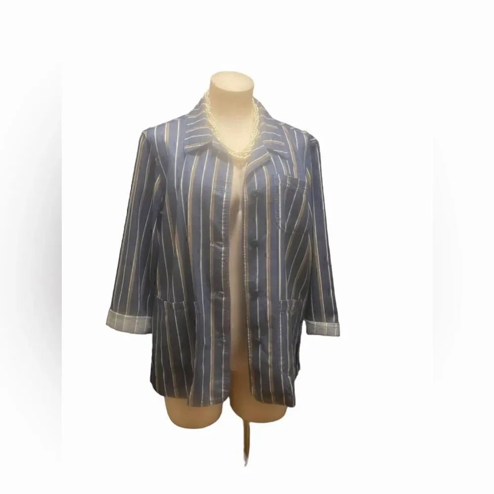 Stylish Striped Lightweight Blazer